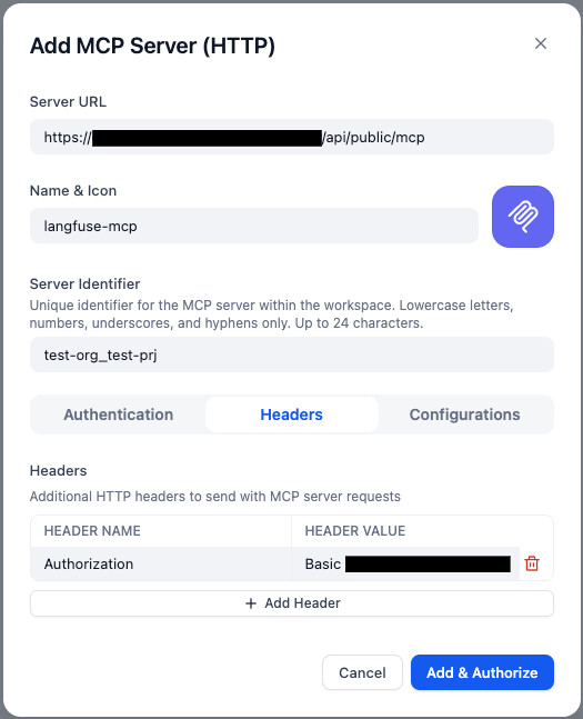 MCP server setting step 2