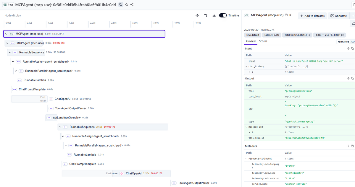 連携されたtraceの例