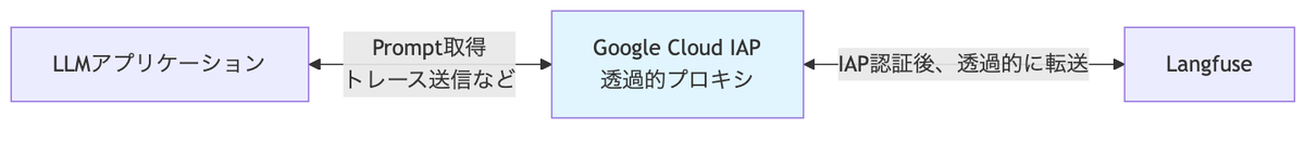 Langfuse IAP構成