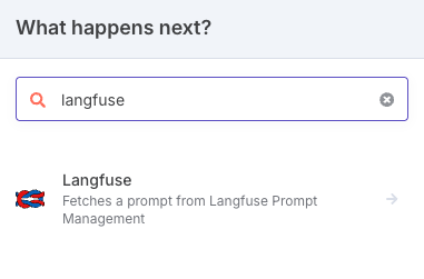 検索欄に &ldquo;Langfuse"と入れる