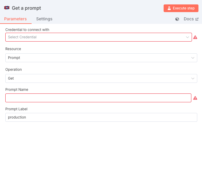 Credentialのところをクリックで新規作成