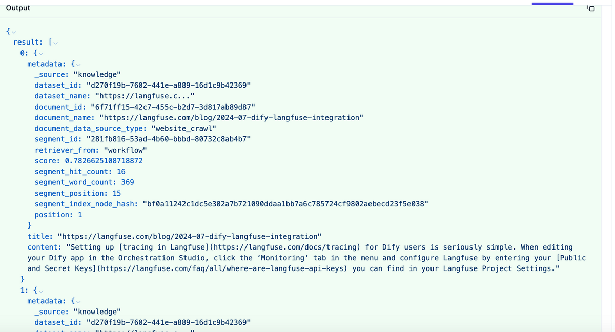 Scoreなどを含む結果詳細