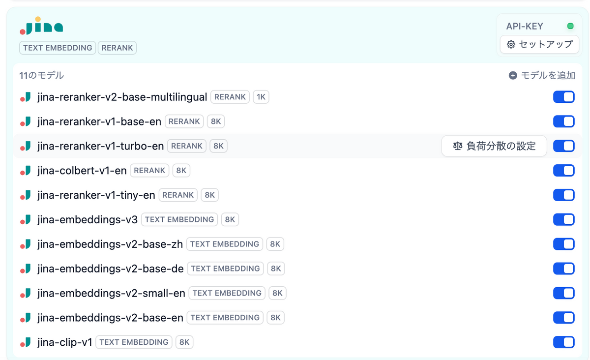 Jina の各種モデル