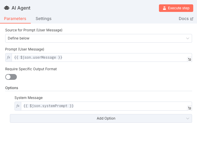 前のノードを実行するとこの画像の左側ペインに変数がでるので、それをドラッグ&ドロップして設定するのが簡単
