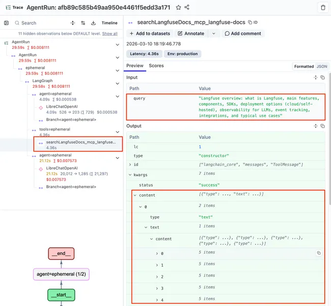 Langfuseトレース